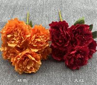 O-07232 desain baru Harga wajar peoni buatan bunga mawar harga paket inti bunga mawar Peony buatan