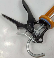 Pistolet à calfeutrer en silicone transparent tout usage avec source d'alimentation manuelle Kit d'outils de calfeutrage complet de qualité industrielle pour le bricolage