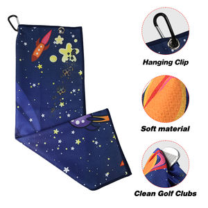 Grandes serviettes <span class=keywords><strong>de</strong></span> golf pour <span class=keywords><strong>sac</strong></span> <span class=keywords><strong>de</strong></span> golf avec mousqueton pour enlever rapidement le sable, la boue, la saleté et la sueur - Product Image 1
