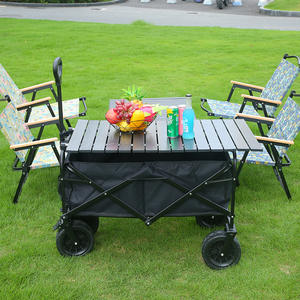 5 Enclosed Stainless Steel Four-Wheel Outdoor <b>Camping</b> Picnic <b>Cart</b> Industrial Tools Storage Shopping Hand in Hand to Pull - Product Image 3