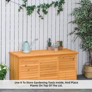 Abri de jardin en bois pour l'<span class=keywords><strong>extérieur</strong></span>, <span class=keywords><strong>étanche</strong></span>, résistant aux intempéries, durable, avec un design de <span class=keywords><strong>coffre</strong></span> ouvert et des volets. - Product Image 2