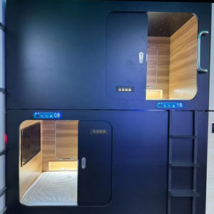 Мы, Япония, популярная оптовая продажа, деревянная двухъярусная кровать, капсула, спальная коробка, гостиничная мебель, кровать для отдыха - Product Image 2