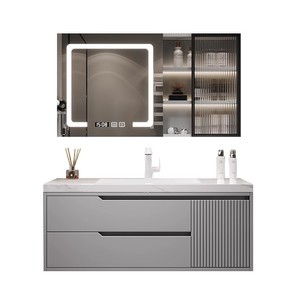 Décorateurs de maison Meuble sous-vasque à double cuvette en bois de chêne pour hôtel Vente en gros Offre Spéciale personnalisé - Product Image 1