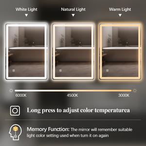 Interrupteur lumineux mural LED <span class=keywords><strong>Miroir</strong></span> intelligent LED <span class=keywords><strong>Miroir</strong></span> <span class=keywords><strong>de</strong></span> salle <span class=keywords><strong>de</strong></span> bain désembueur <span class=keywords><strong>Miroir</strong></span> <span class=keywords><strong>de</strong></span> <span class=keywords><strong>douche</strong></span> - Product Image 2