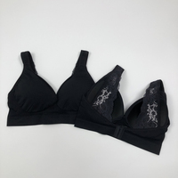 Durable recyclé performance nylon spandex sans fil sans couture moulé tasse souple push up soutien-gorge de sport mode sexy dentelle garnie