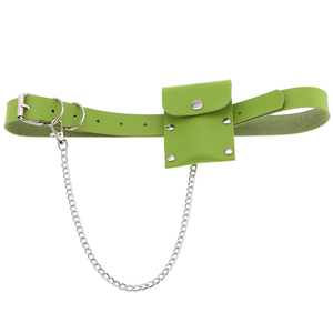 SY Ceinture en cuir à œillets avec chaîne détachable Femmes Hommes Punk Rock Ceintures pour pantalons en jean - Product Image 4