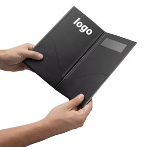 Porta Menús de PVC con Diseño de Piel de Oveja, de Alta Gama, para Hoteles, Restaurantes y Cafeterías, Color Negro, Personalizable, Venta al Por Mayor de Fábrica - Product Image 1