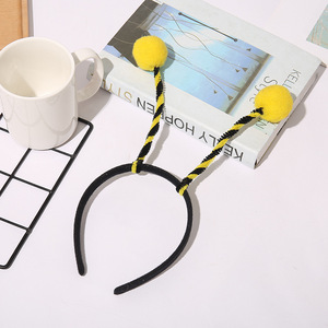 Serre-tête à tentacules d'abeille et boules de fourrure d'animaux pour enfants, accessoires de performance pour jeunes enfants et adultes pour fêtes, Nouvel An, Halloween - Product Image 2