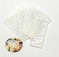 2 pochoirs de décoration de gâteaux, modèles floraux pour pulvérisation, outils de décoration pour desserts, biscuits et fondants