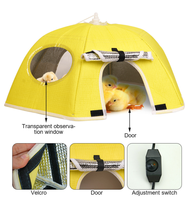 Opvouwbare kuikenverwarmer, pluimvee-verwarmingskooi, kuikenkooiverwarmer voor pluimvee, puppy's, kittens, kwekerijen