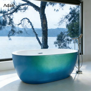 <span class=keywords><strong>Baignoire</strong></span> ovale autoportante en <span class=keywords><strong>acrylique</strong></span> écologique, fonction de trempage, résistante aux taches, finition sans joint, garantie 5 ans, intérieur - Product Image 2