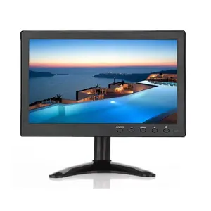 Kustom Full Hd Tinggi Terang 10 "7 Inci IPS Monitor LCD TV Hd-mi Koneksi VGA Mini Desktop PC Komputer Monitor CCTV dengan Speaker