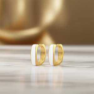 Orecchini a Cerchio Geometrici Placcati Oro, Design Minimalista, Unisex, per Uso Quotidiano, Gioielli Raffinati - Product Image 2