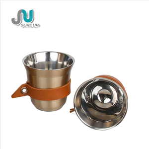 Ensemble cadeau de gourde isotherme en acier inoxydable avec logo personnalisé, 500 ml, avec infuseur à thé, couvercle en bois grainé, sangle en cuir, pour l'exportation en gros - Product Image 4
