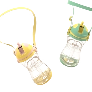 Tasse à bec portable de 450ml avec paille, tasse à boire étanche pour enfants avec corde, bouilloire pour enfants sans BPA pour tasse de bébé avec paille - Product Image 5