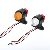 Feu de position latéral LED 12V-24V pour camion, blanc ambre rouge, 3 fils, étanche, pour remorque, poids lourd, bus, fourgonnette