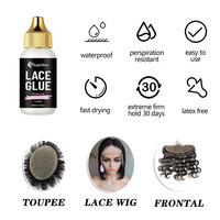Colle pour perruques en dentelle en gros, imperméable, avec logo personnalisé, couvercle doré, fixation extra forte