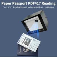 LONVILL USB RS232 Bluetooth 2.4G Módulo Escáner de Códigos de Barras con Múltiples Interfaces PDF417 para Lectura de Pasaportes, MRZ, QR y para Estacionamientos