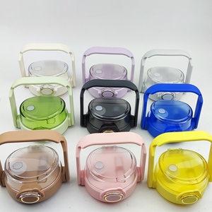 Bouteille d'eau motivante en verre borosilicate de 2 L (64 oz) avec marqueur de temps, poignée et paille, grande gourde pour la gym et le fitness, sans BPA - Product Image 6