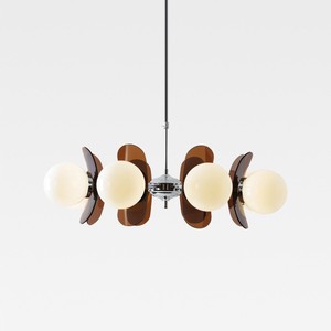 Lampe suspendue de salon <span class=keywords><strong>pour</strong></span> maison moderne avec lustres <span class=keywords><strong>globe</strong></span> en métal marron Lampes suspendues en <span class=keywords><strong>verre</strong></span> blanc LED disponibles en tailles moyennes - Product Image 5