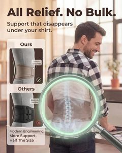Relief Lumbar Support Pad Waist <strong>Back</strong> <strong>Brace</strong> for Lower <strong>Back</strong> Pain for Home Lifting at Work - Product Image 4