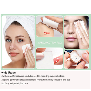 Cottonwhisper Factory Direct, tampons démaquillants carrés jetables écologiques 100% coton, 5x6cm, 3 couches - Product Image 3