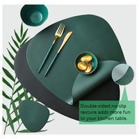 Ensemble de Sets de Table et Sous-Verres en Cuir Lavables pour Table de Cuisine et de Salle à Manger
