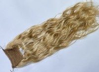 Queue de cheval en cheveux humains 100% Remy vierges russes, couleur personnalisée (blond, noir, brun), soyeuse, naturelle et douce