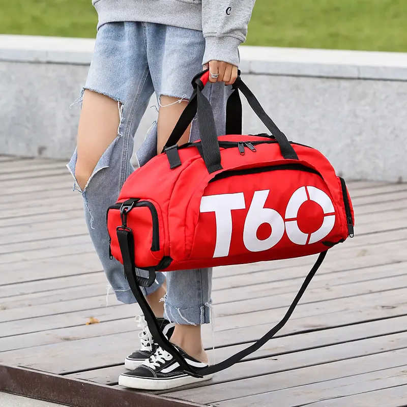 Duffle bolsa de viagem com compartimento para sapatos, bolsa de basquete, futebol, treinamento, esportes, academia