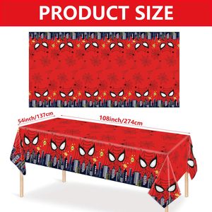 Mantel de fiesta de cumpleaños de araña, cubierta de mesa de papel de película americana desechable de plástico grande Hero para fiesta temática de niños - Product Image 5