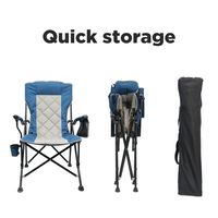 Silla de Camping Plegable E-RIKE, Resistente, Personalizada, Portátil, con Marco de Acero y Respaldo Alto Reforzado, en Tela Oxford 600D