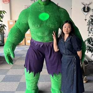 <span class=keywords><strong>Costume</strong></span> de mascotte gonflable géant vert ambulant sur le thème de Noël pour festival - Product Image 3