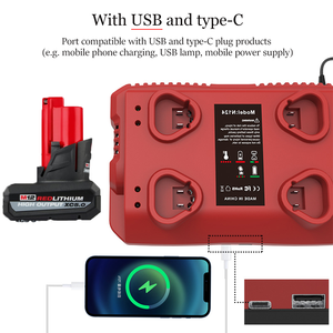 Batería de iones de litio Victpower N12 XC5.0 con cargador N124 para Milwaukee - Product Image 5