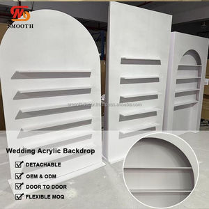 Arche de mariage moderne en acrylique lisse - Décoration de scène luxueuse avec taille personnalisable - Product Image 5
