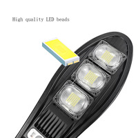Lampes solaires étanches IP65 personnalisées de 50 W pour l'extérieur, lampe de sécurité à détecteur de mouvement super lumineuse pour terrasse, patio, jardin, cour