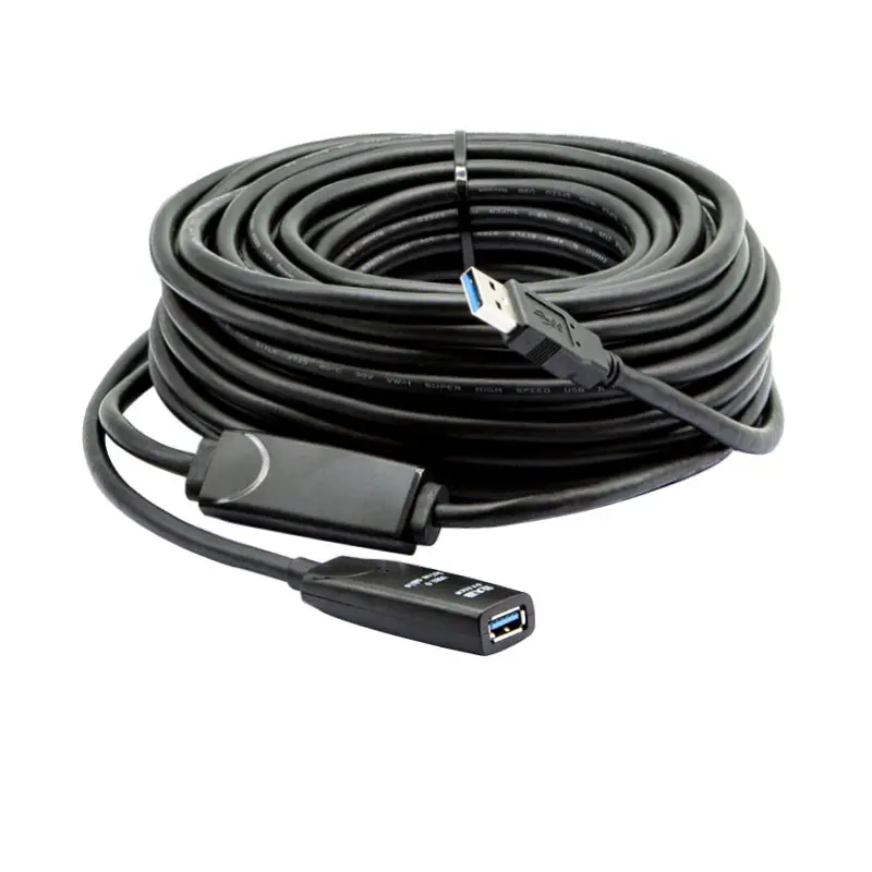 Cable de extensión de alta velocidad al por mayor venta superior USB3.0 5m/10M/15M/20M/25m/30m con amplificador de señal USB 3,0 Cable de extensión