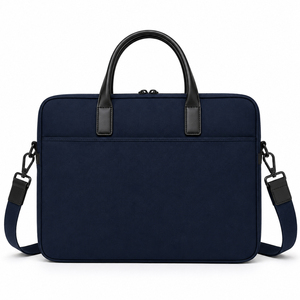Wholesale Custom men Business Briefcase Laptop <b>Bag</b> Striped Fabric Handbag Large Capacity Office Work Shoulder <b>Bag</b> with PU Handle - Product Image 5