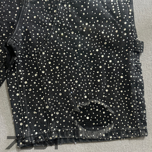 <span class=keywords><strong>Shorts</strong></span> in Denim personalizzato estate da <span class=keywords><strong>uomo</strong></span> stile Streetwear - Product Image 4