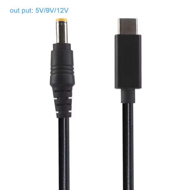 PD Cable 12V 3A Type c to DC Jack 5.5*2.1mm Power Charging Decoy Trigger