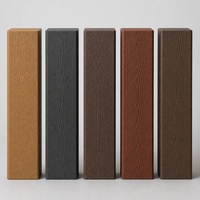 Poteau carré co-extrudé en composite bois-plastique 127x127mm anti-UV pour clôture extérieure