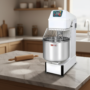 Mélangeur à <span class=keywords><strong>spirale</strong></span> électrique professionnel en acier inoxydable 1500W haute puissance pour usage intensif en restauration, avec moteur puissant et capacité variable pour la farine de blé - Product Image 1