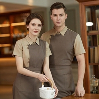 Tenue d'été professionnelle et confortable à manches courtes pour le personnel de restaurant, hôtel, café et restauration rapide - Réf. 24155-56