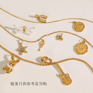 Accesorios de Joyería DIY, Formas Variadas, Acero Inoxidable, Chapado en Oro de 18K, Colección de Colgantes con Patrón de Totem para Hacer Collares - Product Image 3