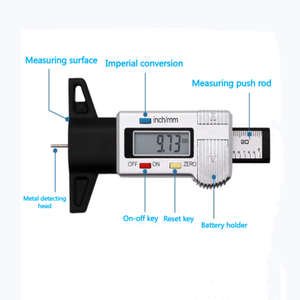 Jauge de profondeur de la bande de roulement des pneus numérique avec lectures précises de 0 à 25 mm, pied à coulisse électronique avec échelle claire, sonde métallique, état neuf - Product Image 5