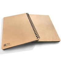 Cahier personnalisé à couverture rigide en vrac, format A6 A5 A4 A3, papier Kraft, spirale
