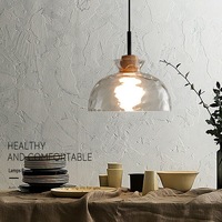 Lustre en verre à effet d'ondulation de style japonais, lampe de comptoir de bar, lampe de salle à manger, décoration simple, unique et créative pour café, OEM Guangdong