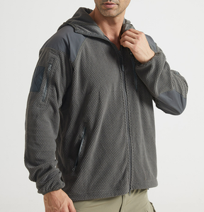 DFJ0924 Veste polaire tactique à fermeture éclair intégrale, isolante thermiquement, pour l'hiver, camouflage, chasse, entraînement, durable - Product Image 5