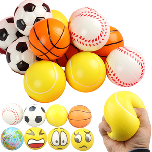 Balle anti-stress en PU en gros de l'usine chinoise, jouet souple promotionnel personnalisé avec logo imprimé, balle à presser en mousse PU certifiée sécurité - Product Image 1