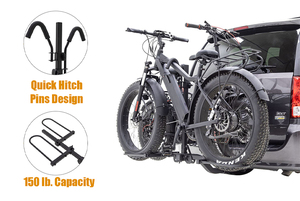 Voyage en plein air 2 Vélo <span class=keywords><strong>Suspendu</strong></span> Transfert Multifonctionnel 90 Lbs Support Vertical Voiture Auto Attelage Vélo Rack - Product Image 4