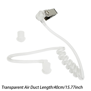 Pengganti Earplug Tabung Udara Akustik Hitam/Transparan In-Ear Universal Berkualitas Tinggi untuk Headset Radio Dua Arah Walkie Talkie - Product Image 4